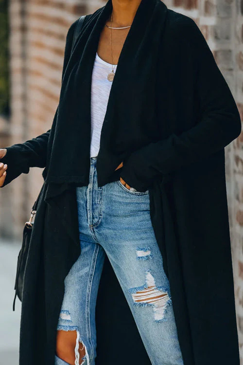 Starting Now Long Sleeve Cape Cardigan - 7 Colors - Image 3