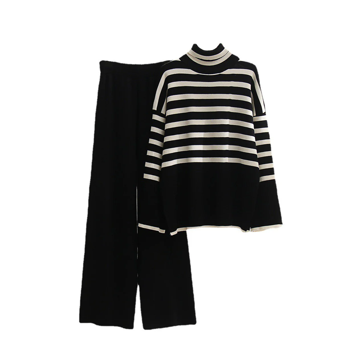Striped Airy Knit Two-Piece Set - Image 3