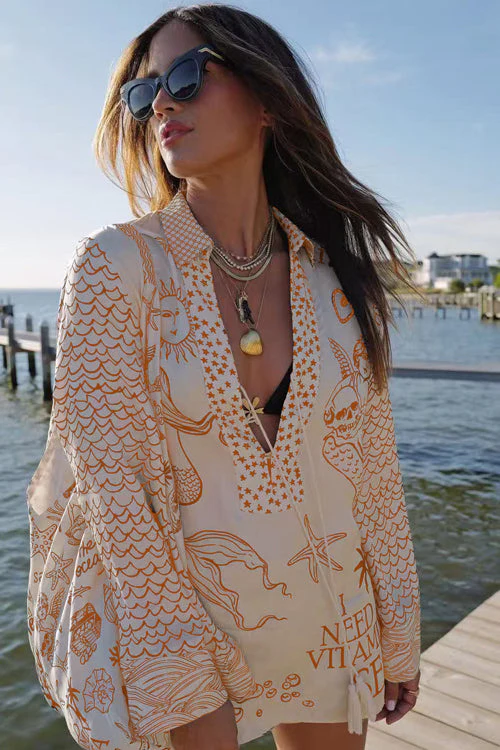 Summer Escapades Print Long Sleeve Set - 5 Colors - Image 14