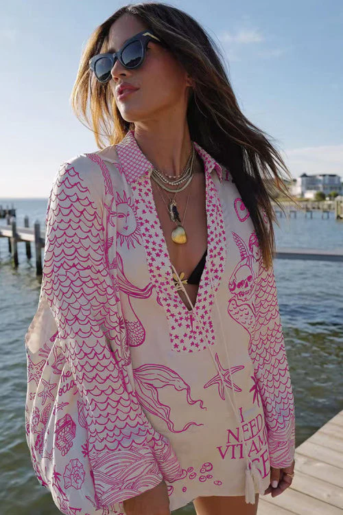 Summer Escapades Print Long Sleeve Set - 5 Colors - Image 15