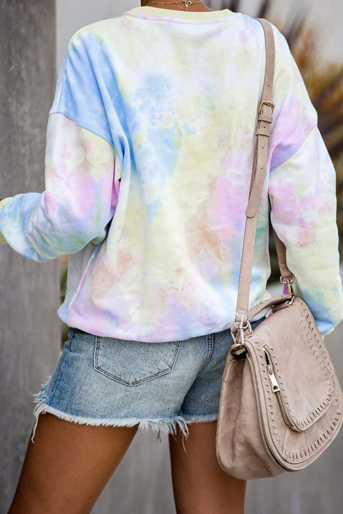 Sunset Glow Dye Long Sleeve Pullover - Image 2