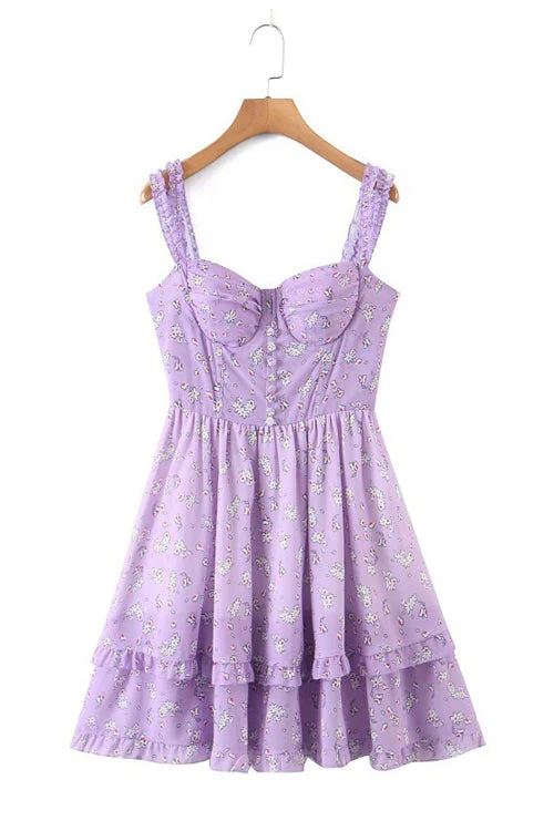 Sweet You Ruffled Floral Print Mini Dress - Image 7