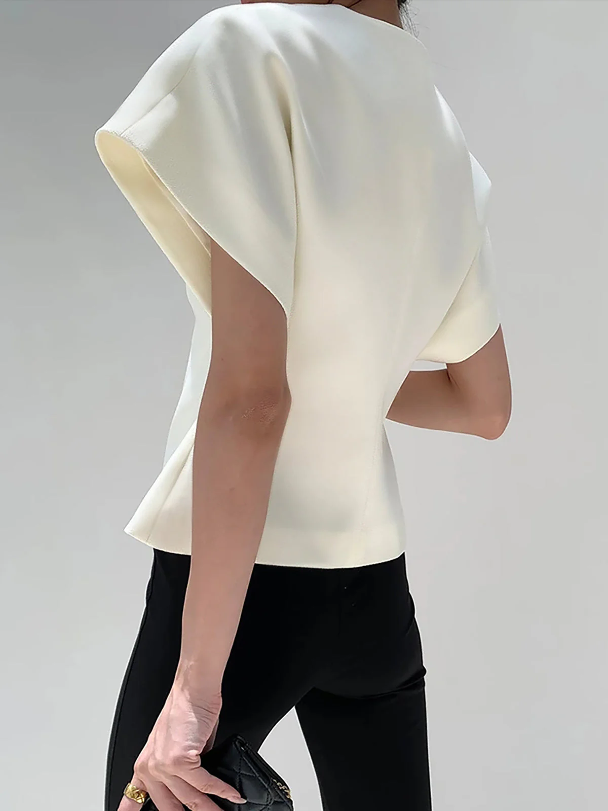 Trendy V-Neck Button Down Blouse - Image 5