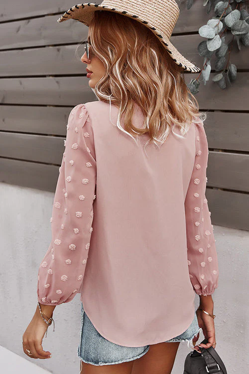 Try Me Out Swiss Dot Long Sleeve Top - 3 Colors - Image 5