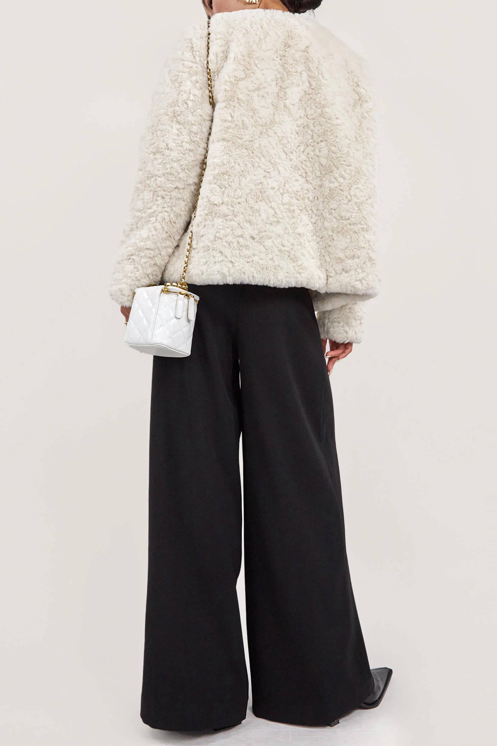 Tweed Crew Neck Pocket Teddy Jacket - Image 10