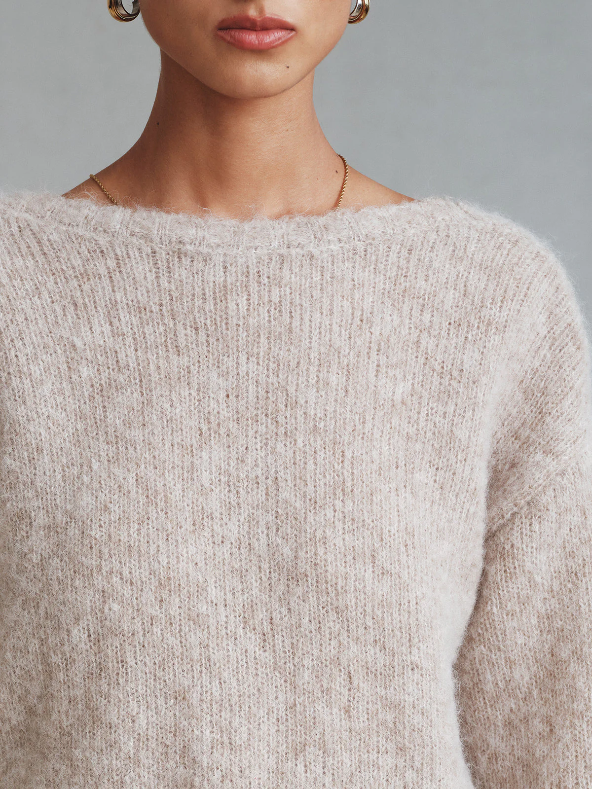 Twisted Backless Wool Blend Sweater - Image 3