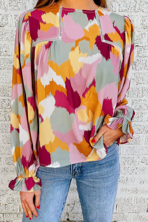Under The Lights Boho Printed Top - 4 Colors - Image 5