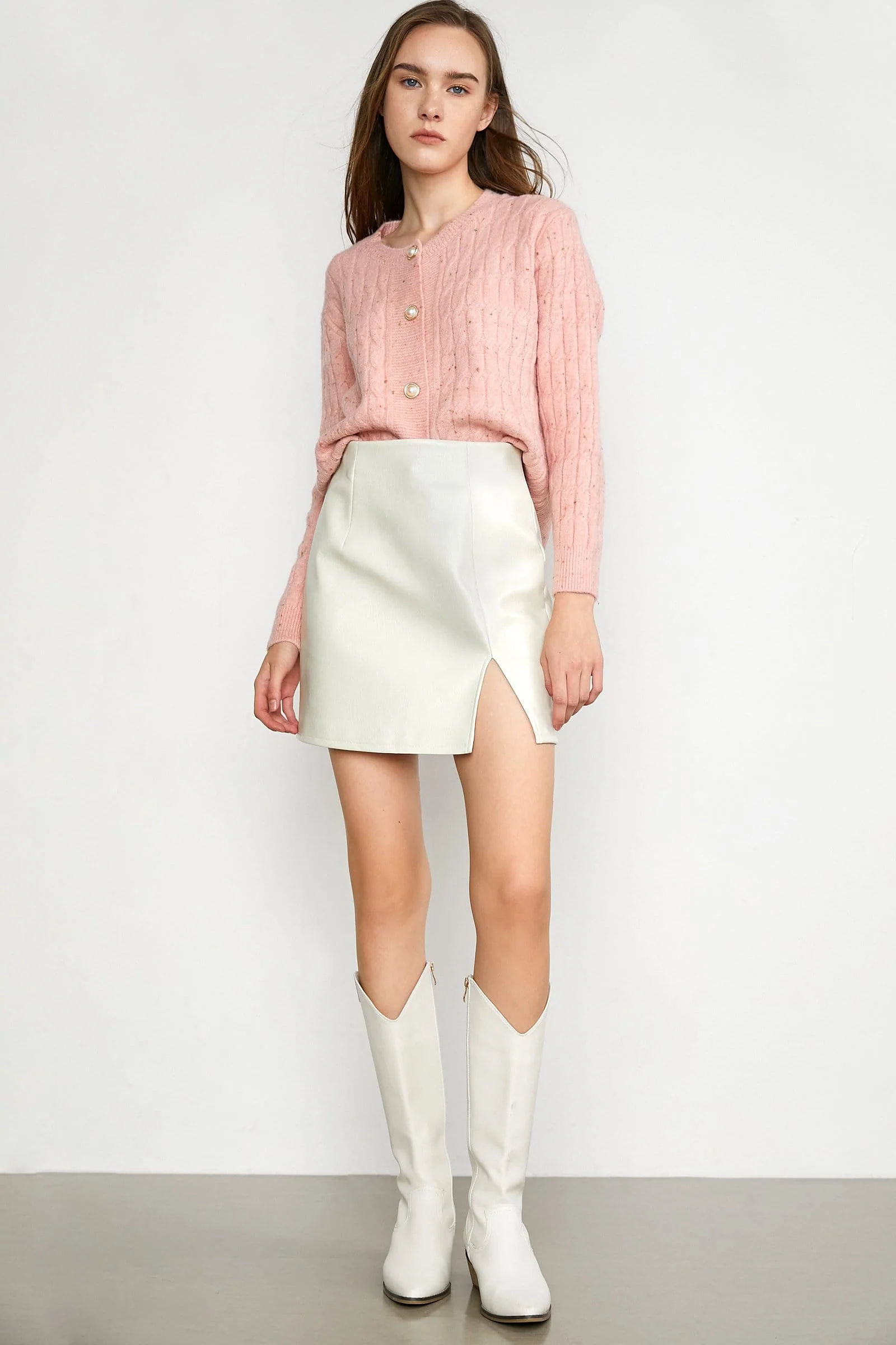 Uziel Pink Long Sleeve Cardigan - Image 2