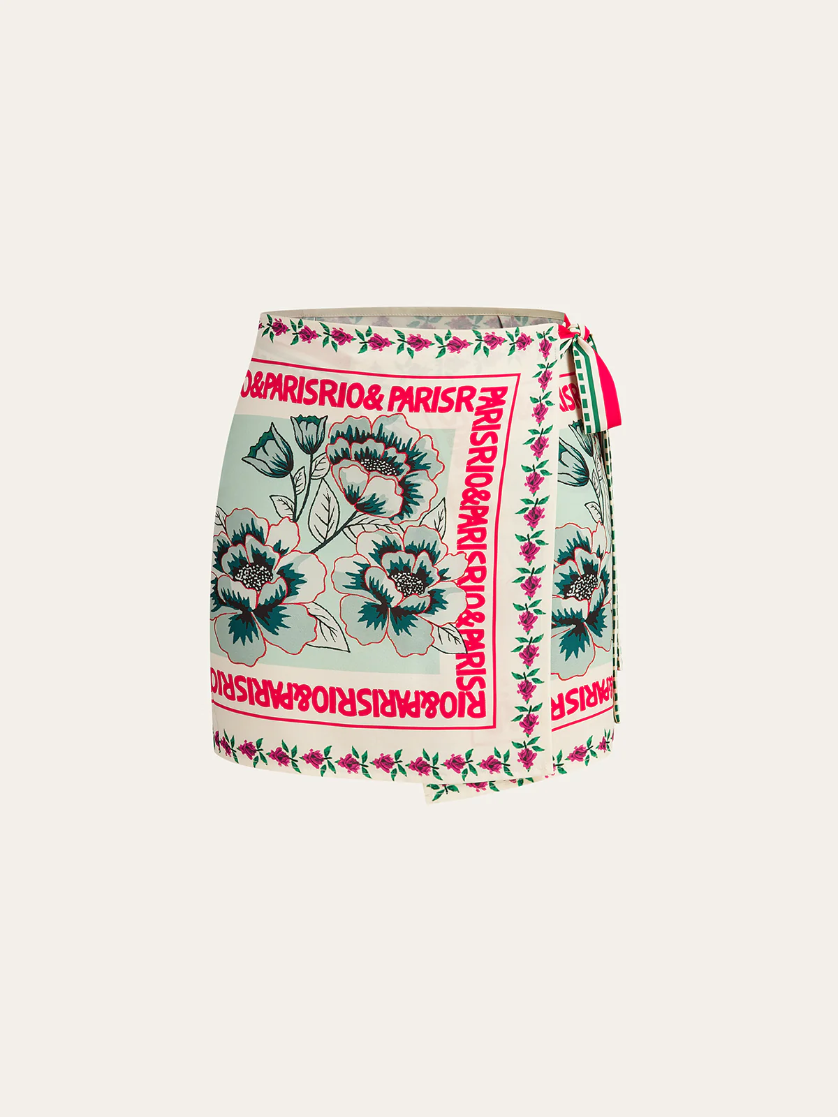 Vacation Print Asymmetrical Mini Skirt - Image 6