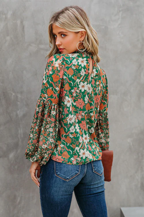 Vacay Dreams Floral Print Smocked Top - 2 Colors - Image 10