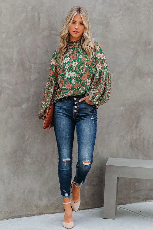 Vacay Dreams Floral Print Smocked Top - 2 Colors - Image 17