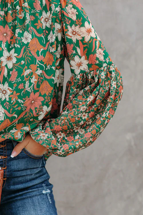 Vacay Dreams Floral Print Smocked Top - 2 Colors - Image 19