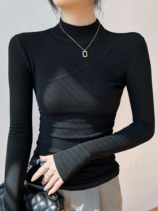 Vanilla Mock Neck Long Sleeve Top - Image 7