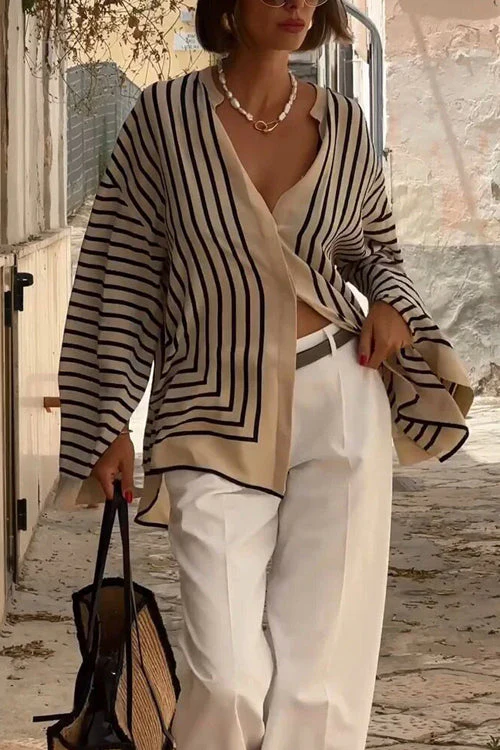 With Ease Striped Long Sleeve Top - Image 9