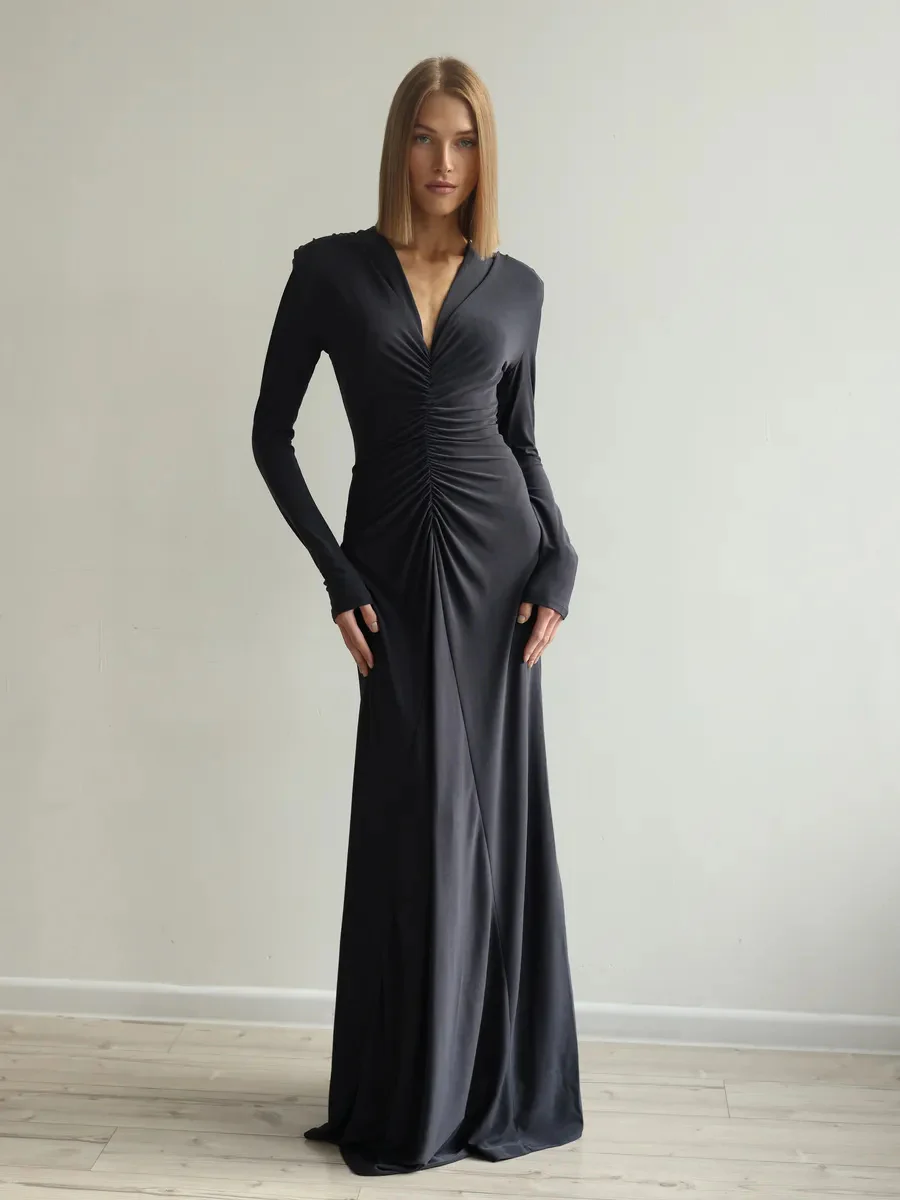 Ruched Maxi Dress - Image 2